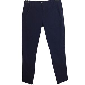 A.L.C. Womens Cotton Mid Rise Skinny Blue Chino Pant Size 8